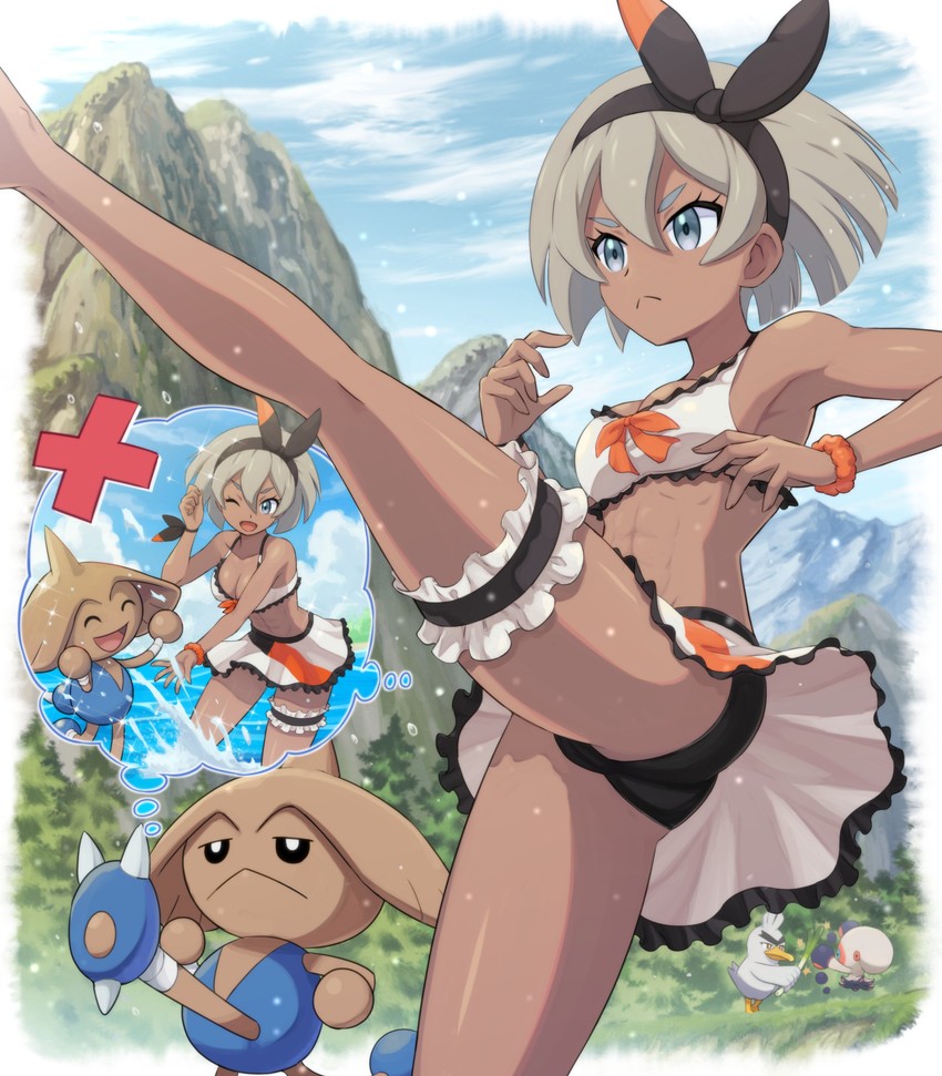 bea, sirfetch'd, hitmontop, and clobbopus (pokemon and 1 more) drawn by pokemoa