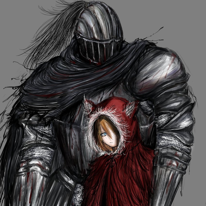 grimm and red hood (black souls and 1 more) drawn by tataeyo_gekisakuka