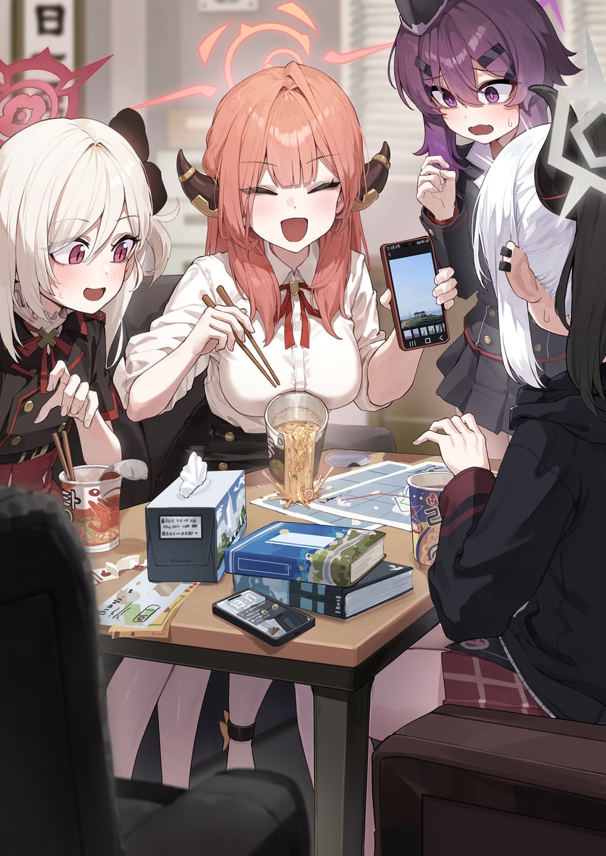 kayoko, aru, mutsuki, and haruka (blue archive) drawn by kokukyukeo