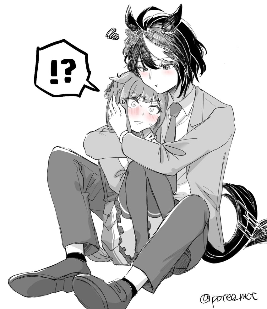 kitasan black and sweep tosho (umamusume) drawn by poteo_(poteo_mot)