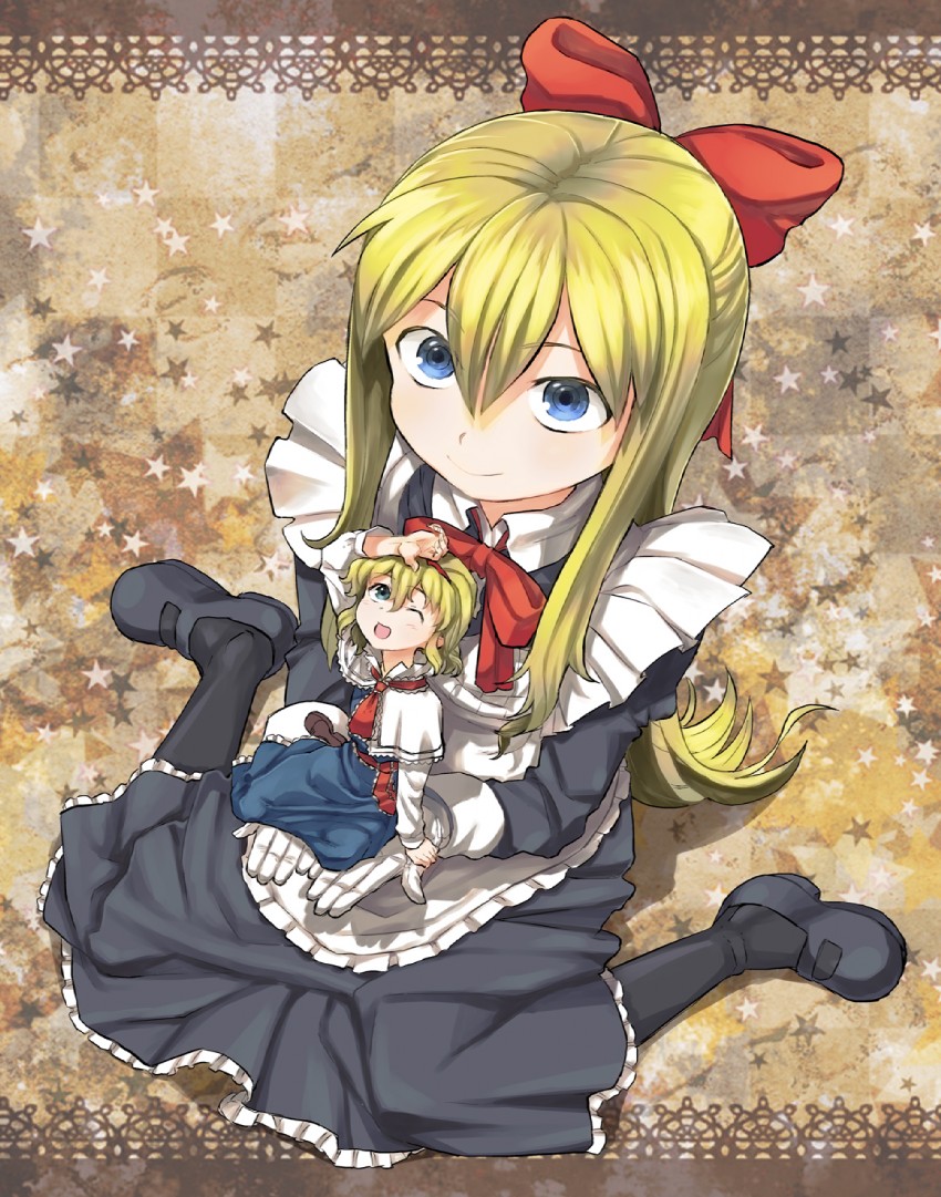 alice margatroid and goliath doll (touhou) drawn by abua
