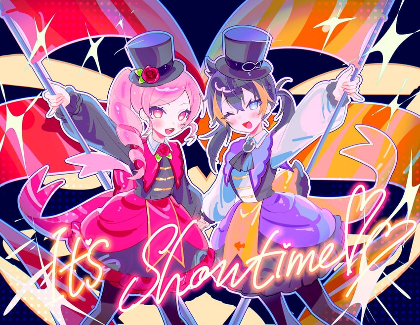 petra gurin and rosemi lovelock (nijisanji and 1 more) drawn by milkuriem