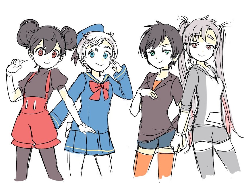 mickey mouse, donald duck, bugs bunny, and daffy duck (mickey mouse & friends and 1 more) drawn by himuhino