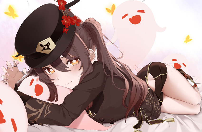 hu tao and boo tao (genshin impact) drawn by ji_xiang