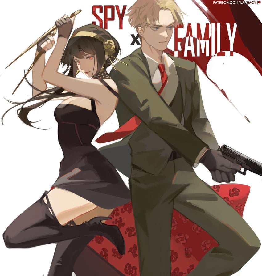 yor briar and twilight (spy x family) drawn by lanhacy