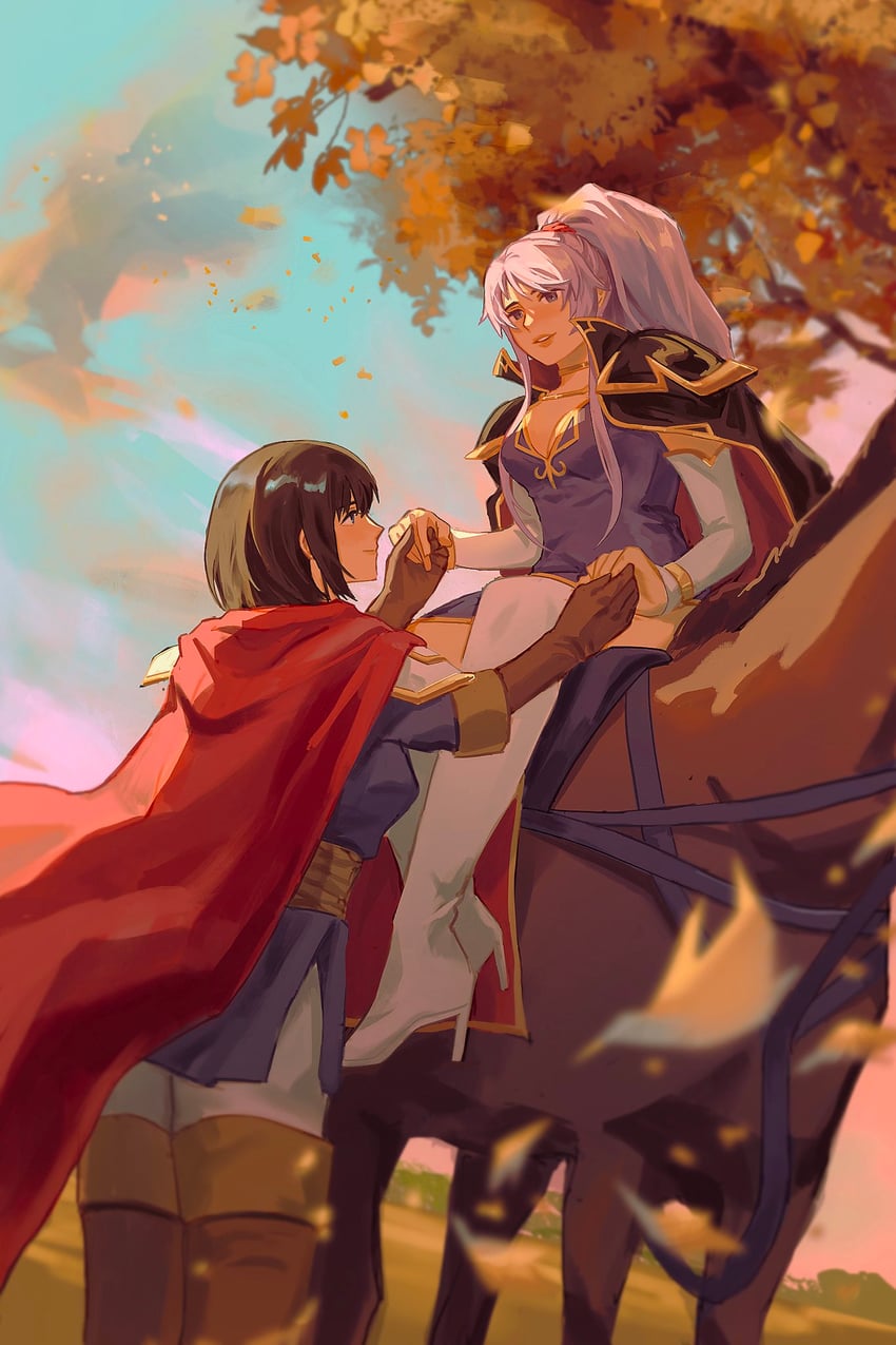 ishtar and olwen (fire emblem and 1 more) drawn by babykatafan