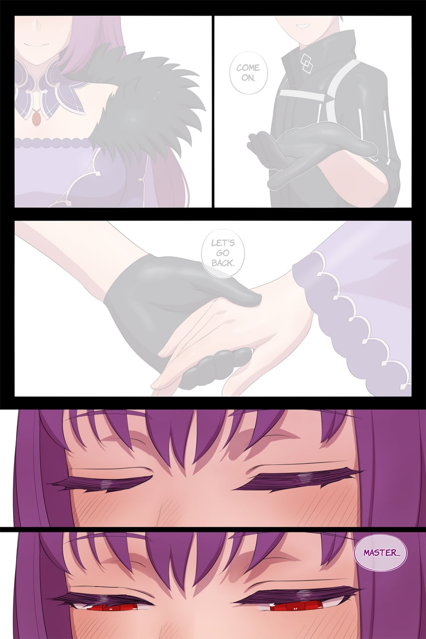 fujimaru ritsuka, scathach, and scathach skadi (fate and 1 more) drawn by lvl_(sentrythe2310)
