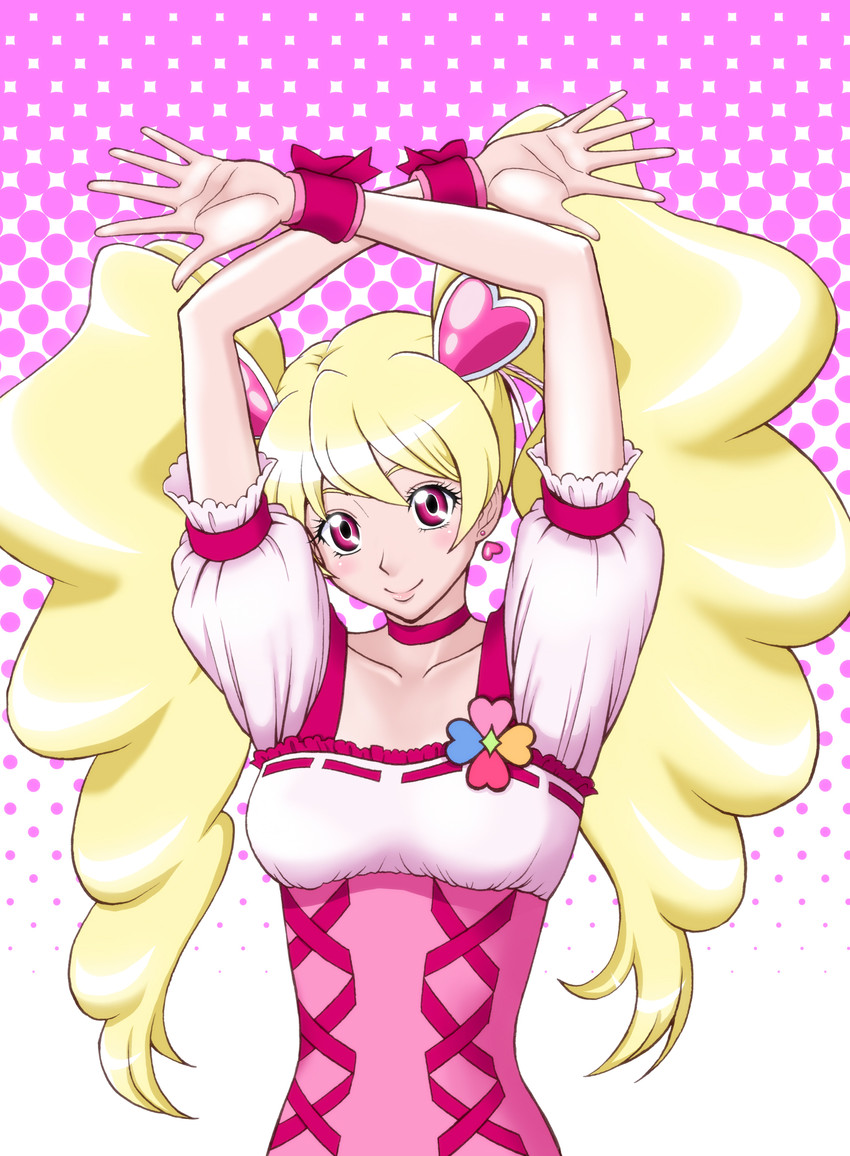 momozono love and cure peach (precure and 1 more) drawn by kijinaka_mahiro