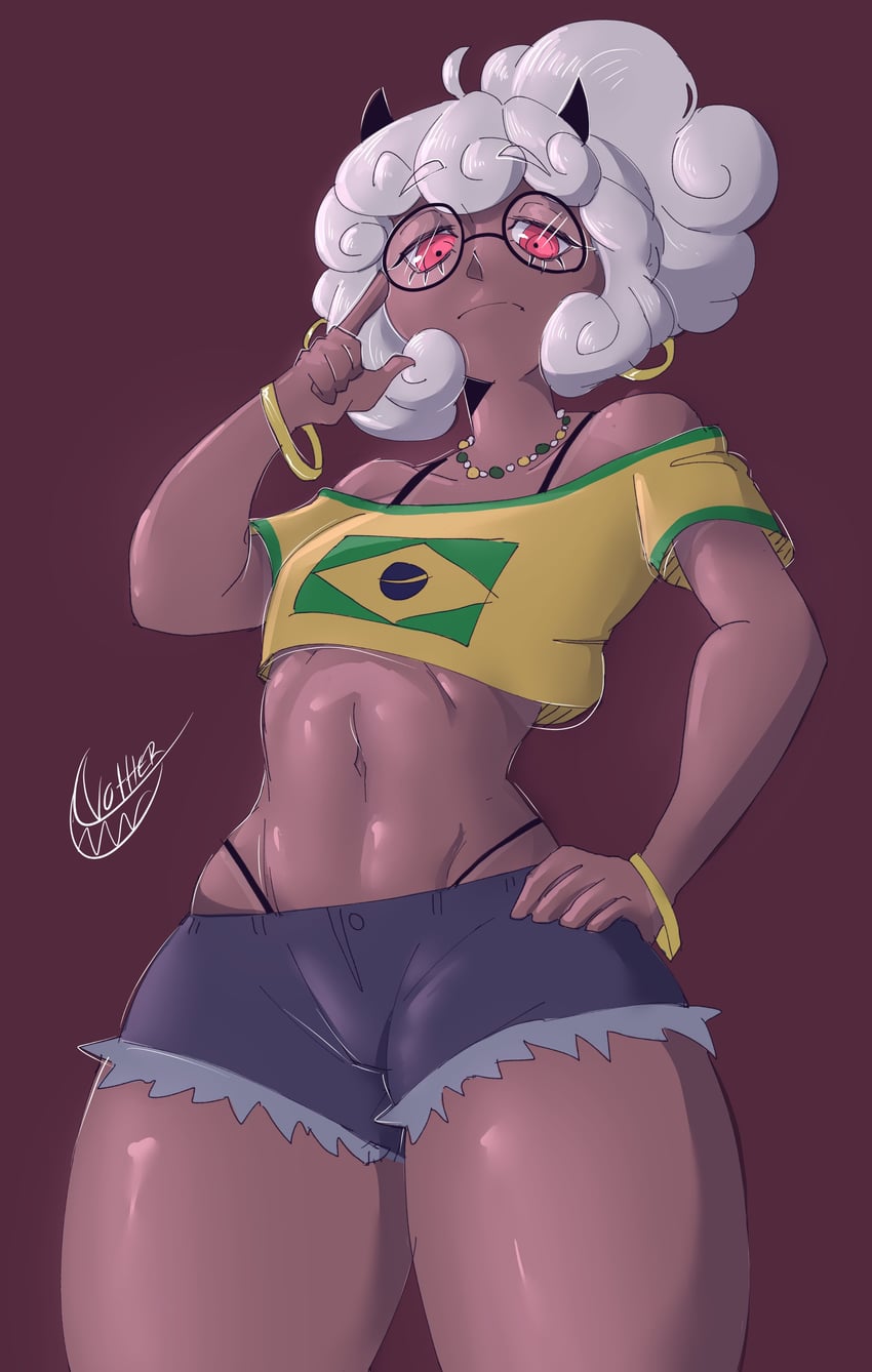 hatsune miku, brazilian miku, and pandemonica (vocaloid and 1 more) drawn by notherd