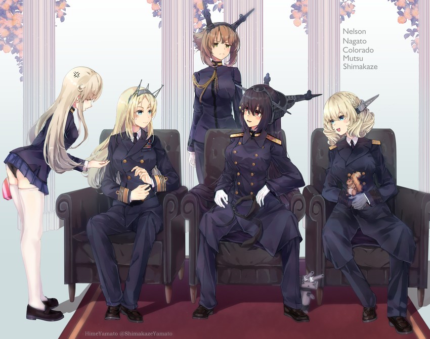 shimakaze, nagato, rensouhou-chan, mutsu, colorado, and 1 more (kantai collection) drawn by himeyamato