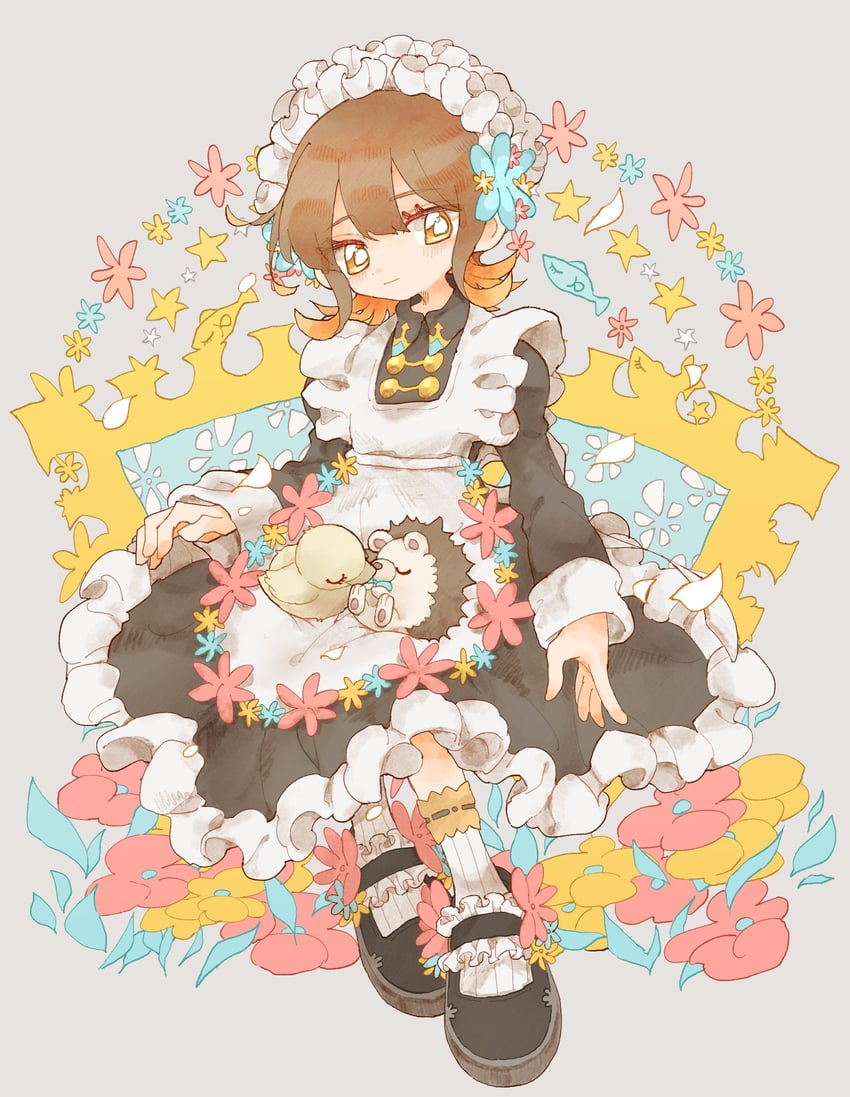 nira-chan and uniguri (zutto mayonaka de ii no ni and 1 more) drawn by sodeno000