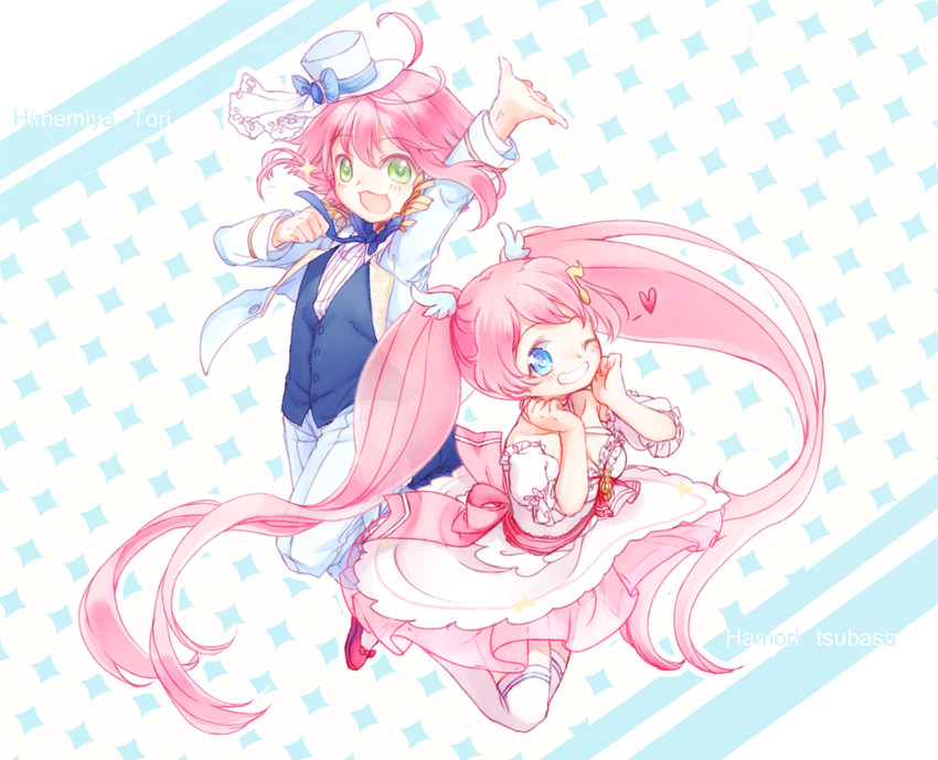 himemiya tori and hamori tsubasa (ensemble stars! and 1 more) drawn by eevee-moon