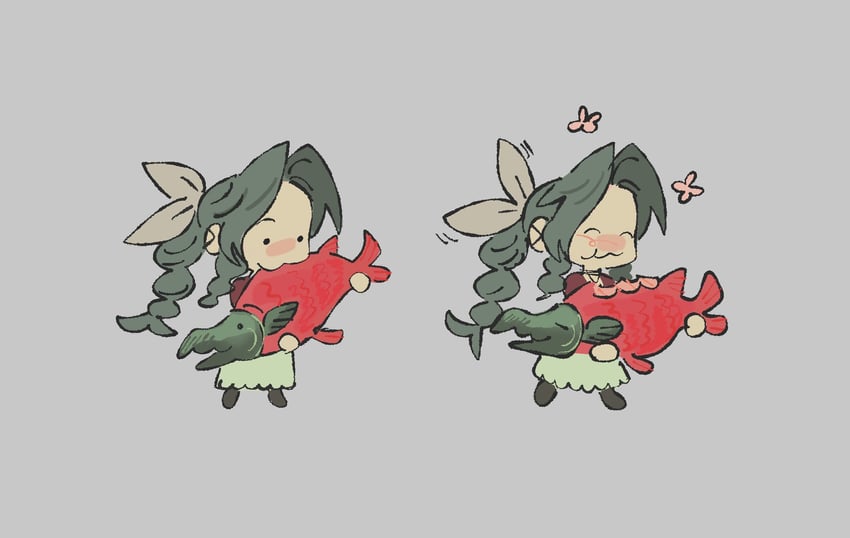 aerith gainsborough (final fantasy and 1 more) drawn by mmmckayyy