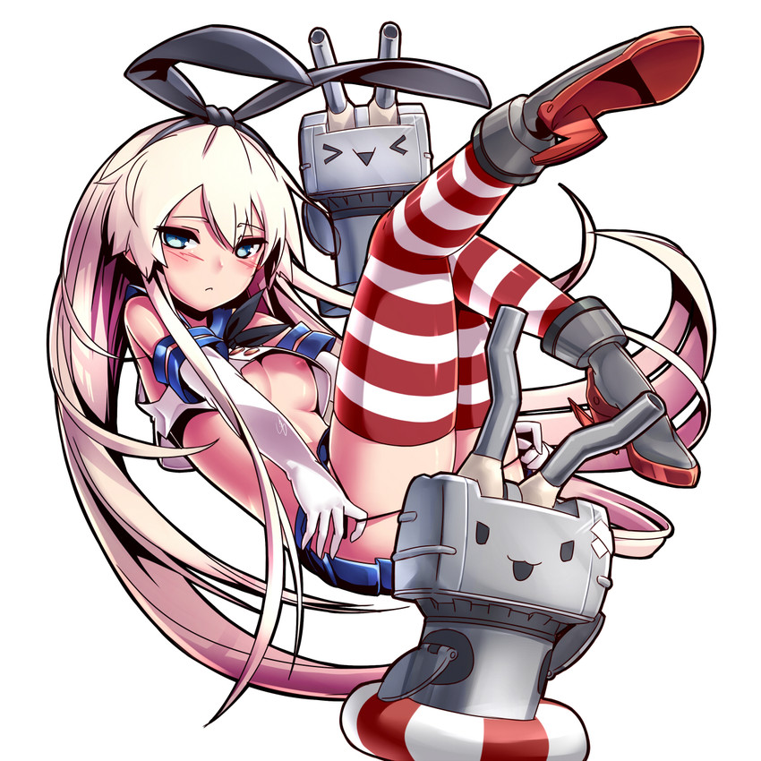shimakaze and rensouhou-chan (kantai collection) drawn by dev_(dev0614)