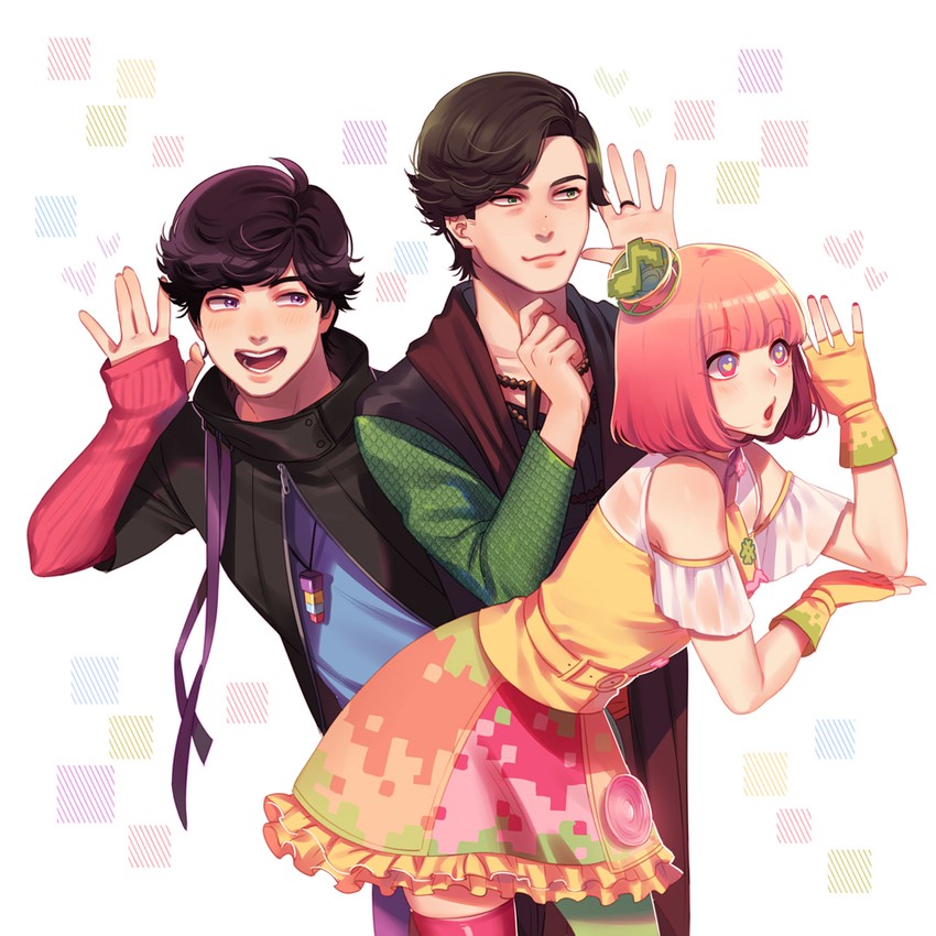 poppi pipopapo, parad, and graphite bugster (kamen rider and 2 more) drawn by noriuma