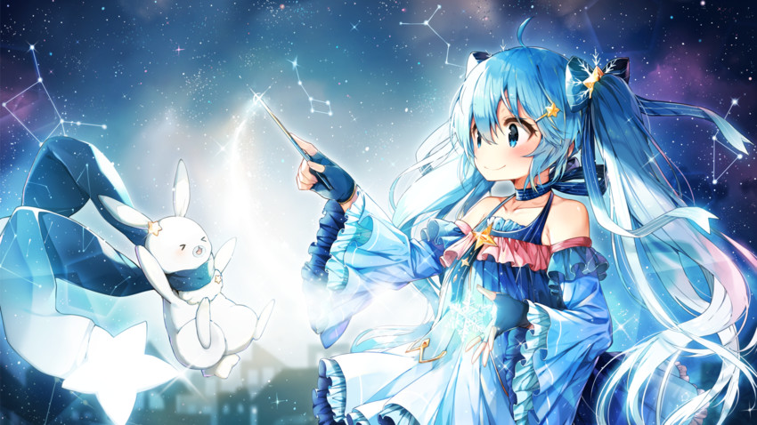 hatsune miku, yuki miku, and rabbit yukine (vocaloid) drawn by shnva
