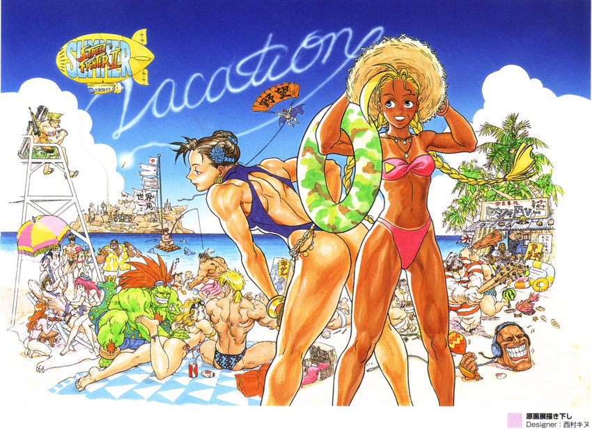 chun-li, cammy white, ryu, ken masters, poison, and 14 more (street fighter and 3 more) drawn by nishimura_kinu