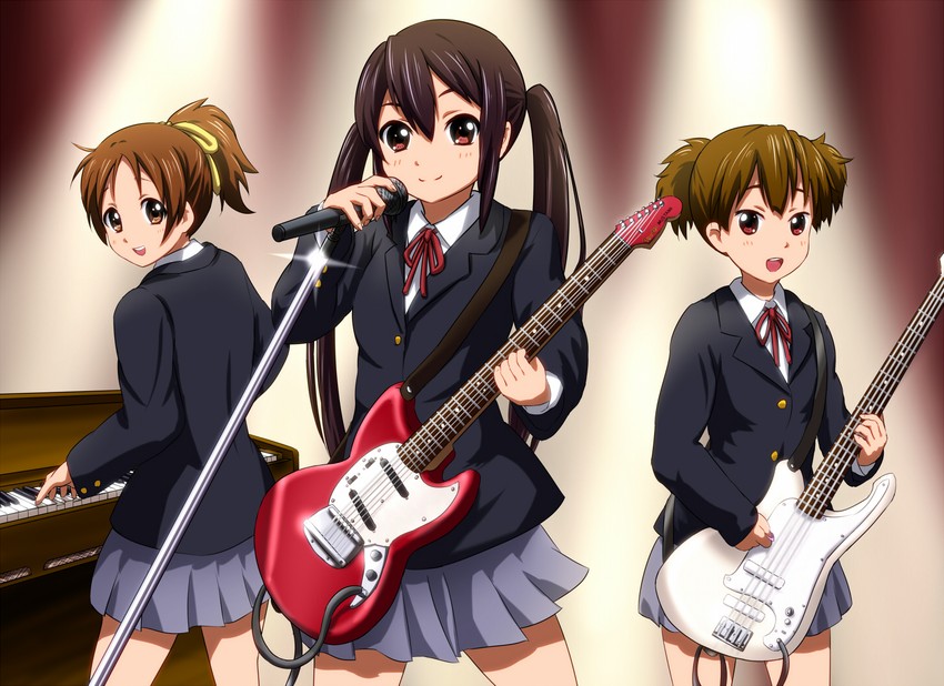 nakano azusa, hirasawa ui, and suzuki jun (k-on!) drawn by diesel-turbo
