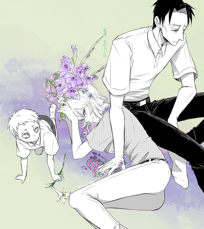 asama hirotaka, inubousaki shioi, and wakashio souichiro (nikubami honegishimi) drawn by runarica0914