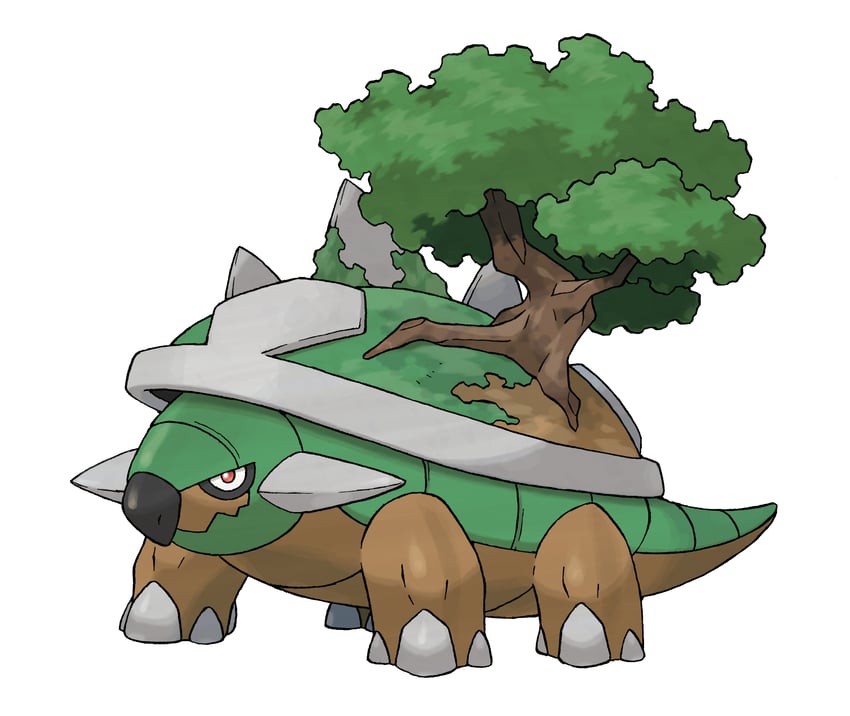torterra (pokemon and 1 more) drawn by sugimori_ken