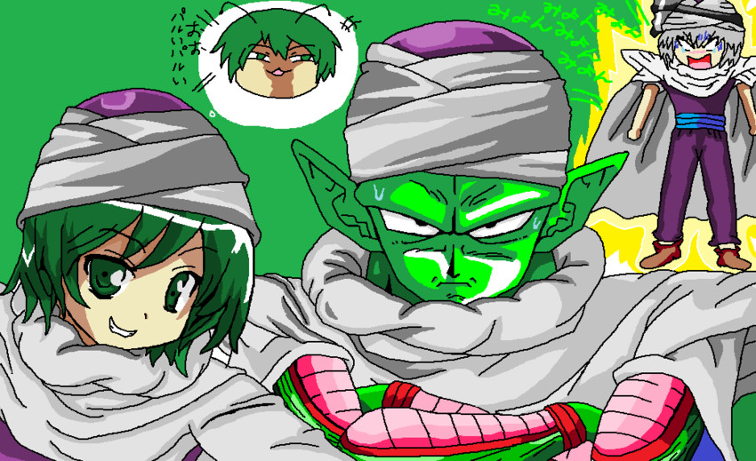 konpaku youmu, wriggle nightbug, and piccolo (touhou and 2 more) drawn by rimongri