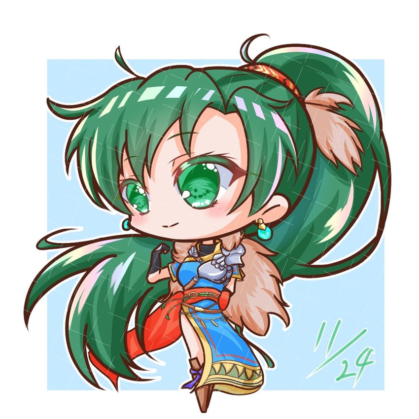 lyn (fire emblem and 2 more) drawn by griffonmask11