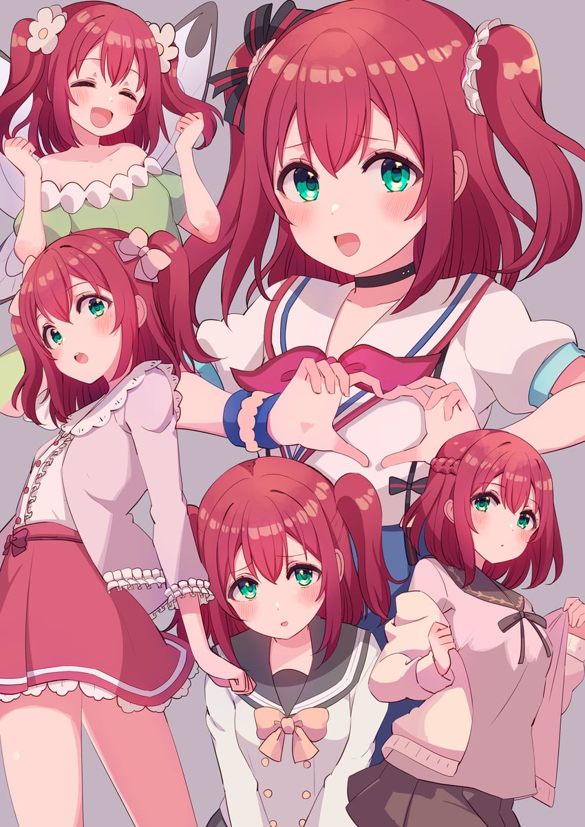 kurosawa ruby and ruby (love live! and 2 more) drawn by cream_(nipakupa)