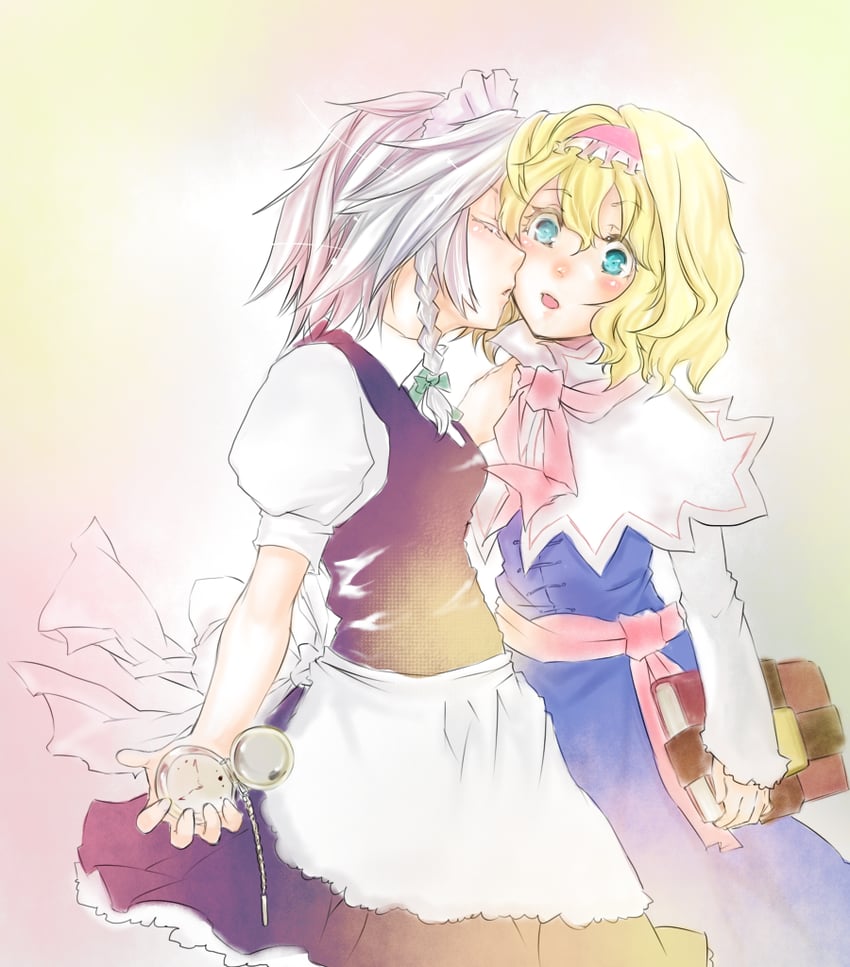 izayoi sakuya and alice margatroid (touhou) drawn by shiro_(hakukosui)