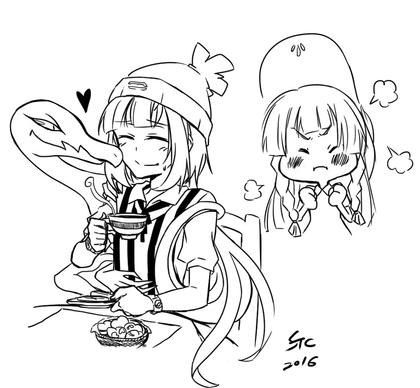 lillie, selene, and salazzle (pokemon and 1 more) drawn by stc