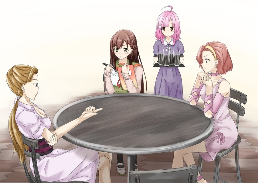 sugimoto reimi, wakasa yuuri, sakura megumi, and tsuji aya (jojo no kimyou na bouken and 2 more) drawn by aira_(qwedcxza49)