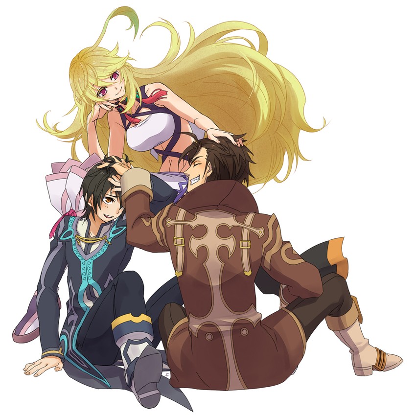 milla maxwell, jude mathis, and alvin (tales of and 1 more) drawn by kagio_(muinyakurumi)