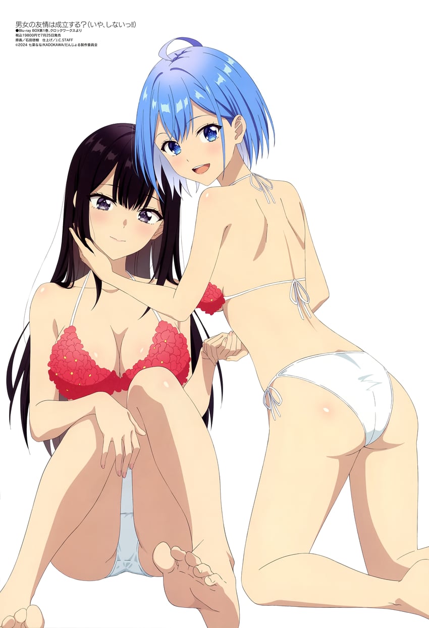 inuzuka himari and enomoto rion (megami magazine and 1 more) drawn by ishida_hiroki