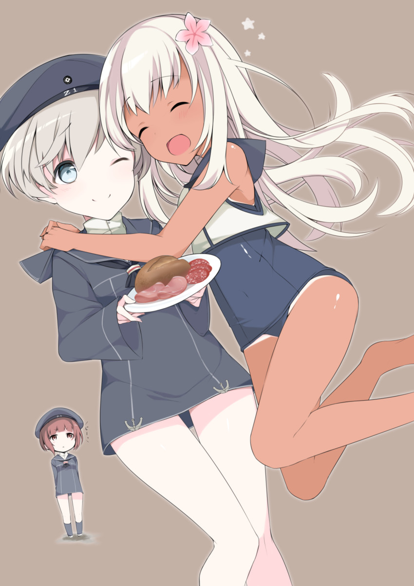 ro-500, z1 leberecht maass, and z3 max schultz (kantai collection) drawn by chrono_(himadon)