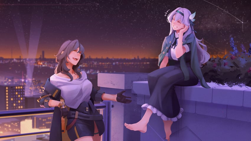 trailblazer, firefly, and stelle (honkai and 1 more) drawn by sushoartworks