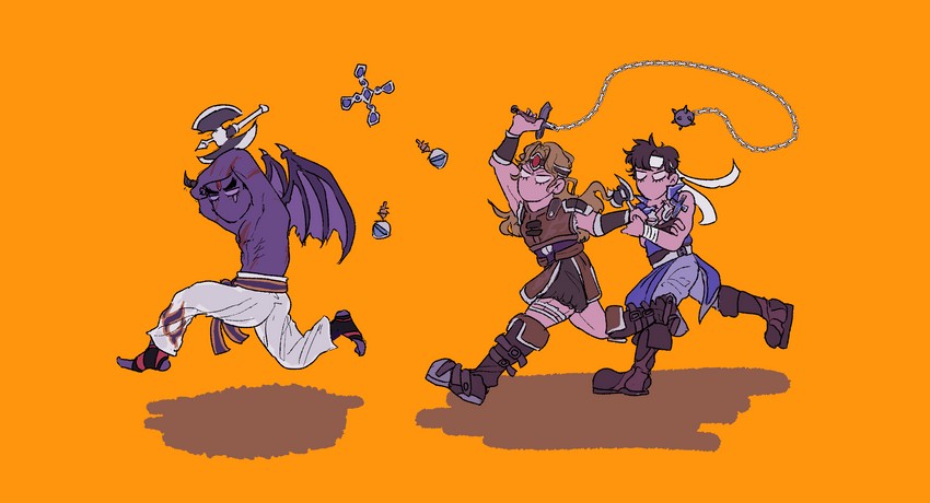 mishima kazuya, richter belmont, simon belmont, and devil (super smash bros. and 2 more) drawn by kcr_(ddoong226)