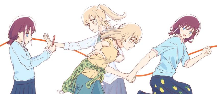 iseri nina and kawaragi momoka (girls band cry) drawn by exe_(pixiv_7369194)