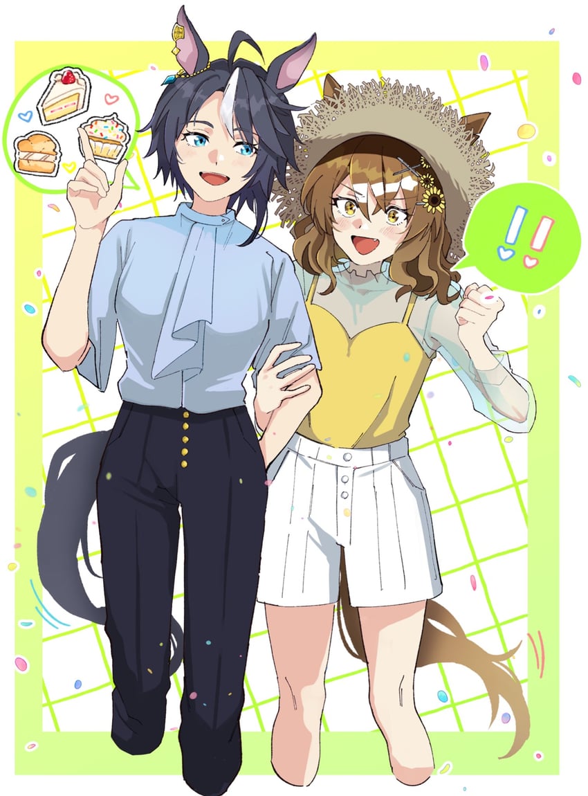 jungle pocket and fuji kiseki (umamusume) drawn by pore_(uwuifx927171)
