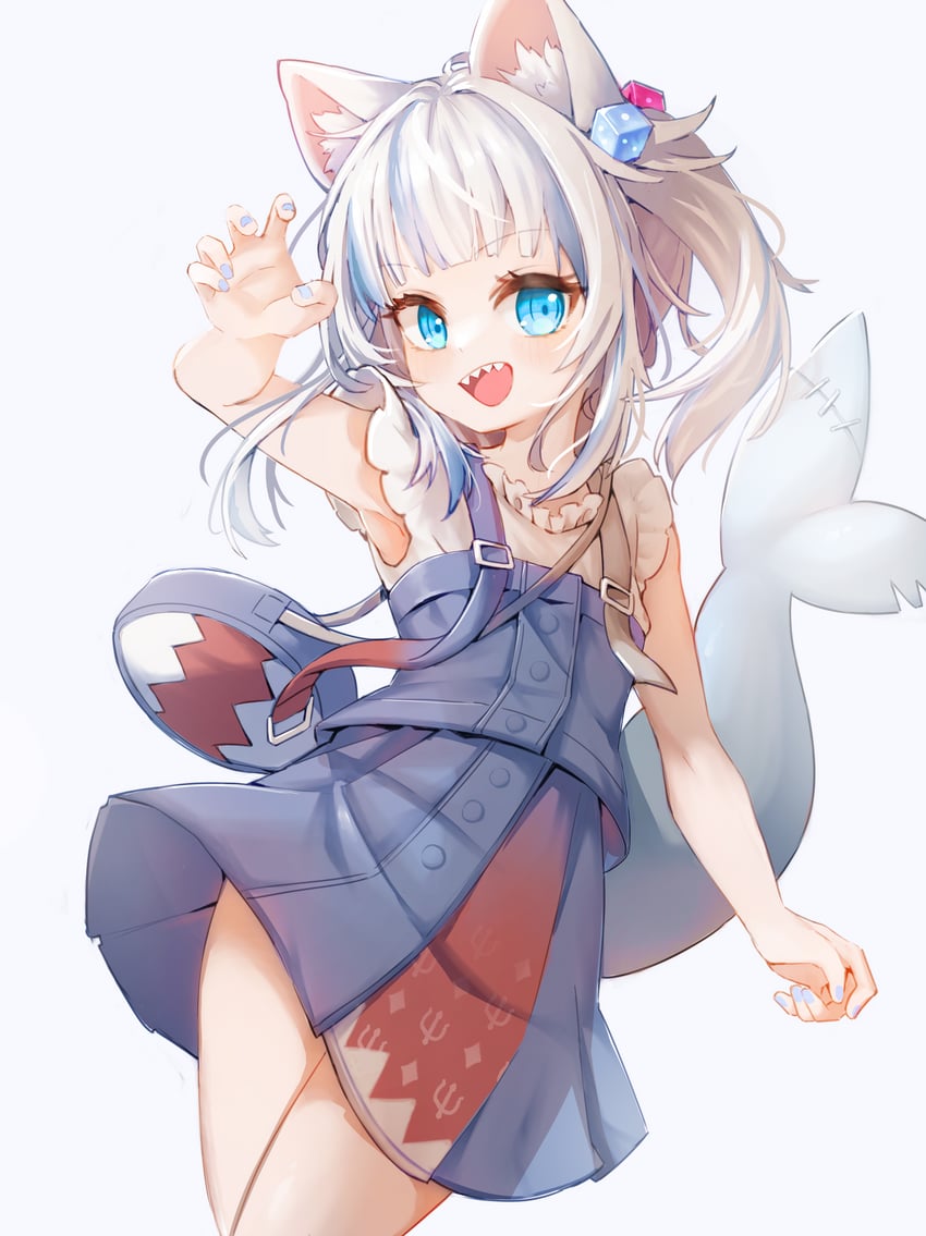 gawr gura (hololive and 1 more) drawn by illusiya