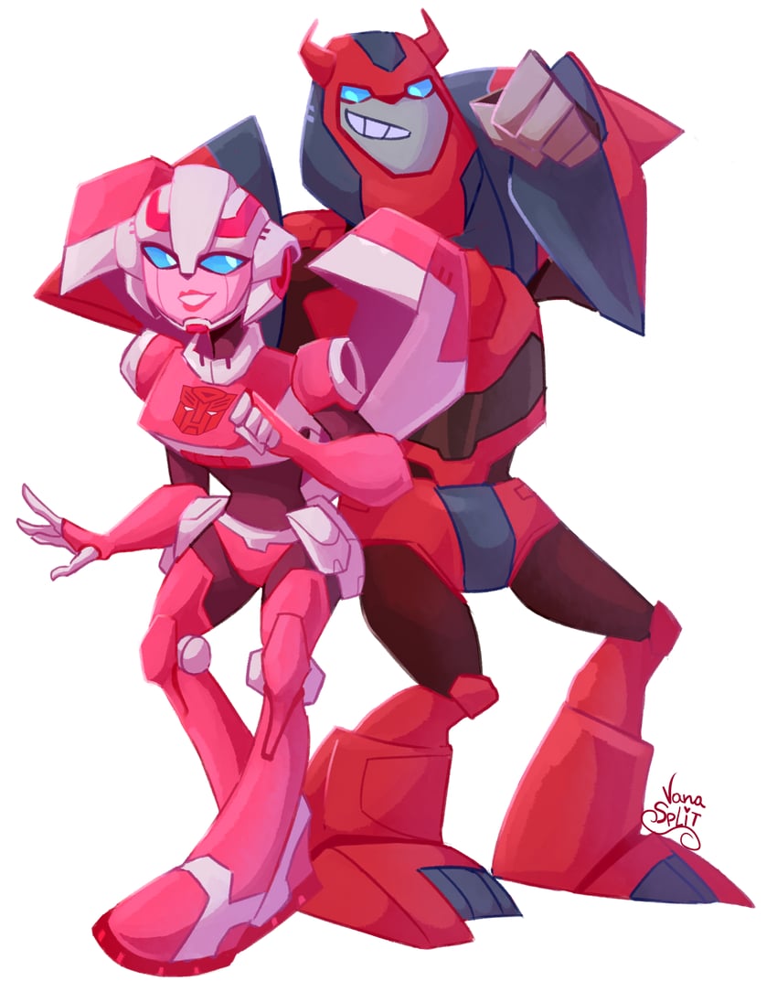 arcee and cliffjumper (transformers and 1 more) drawn by vanabananasplit