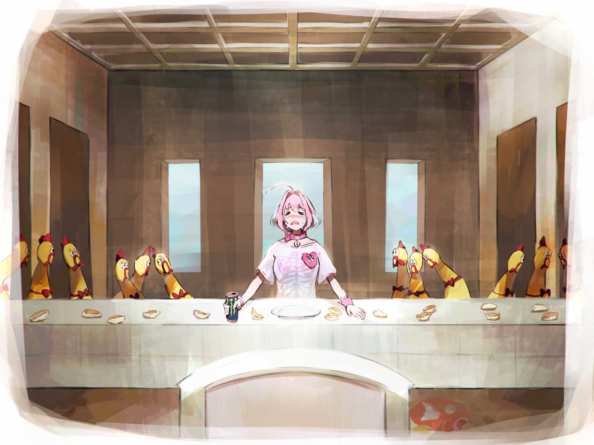 yumemi riamu and magikarp (pokemon and 3 more) drawn by hamachamu