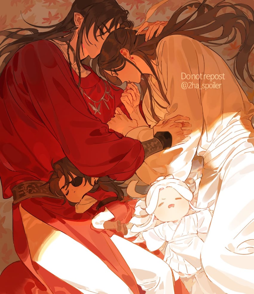 xie lian and hua cheng (tianguan cifu) drawn by galbae