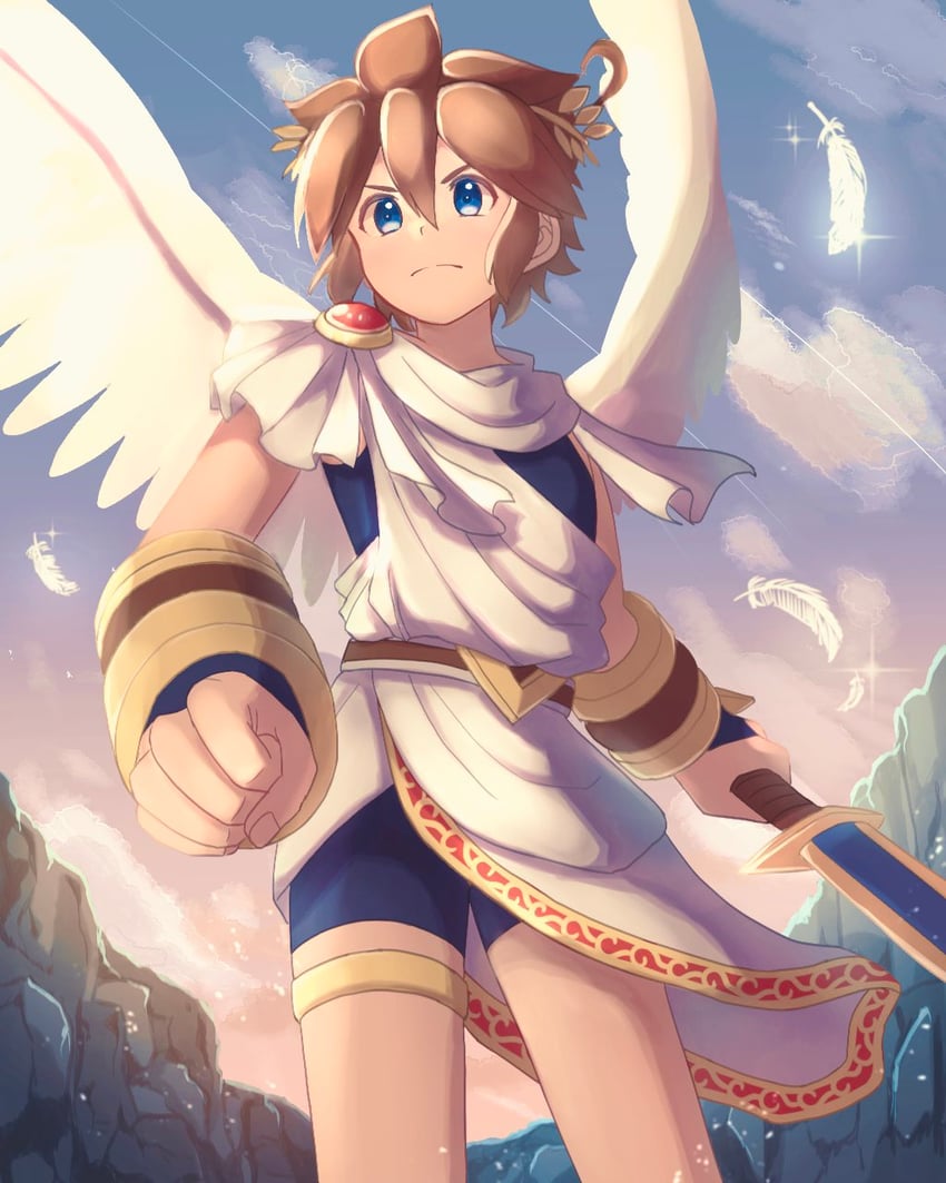 pit (kid icarus and 1 more) drawn by waffuum