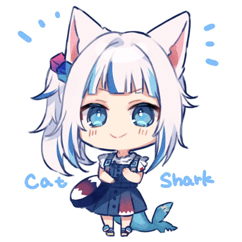 gawr gura (hololive and 1 more) drawn by nitumaruta