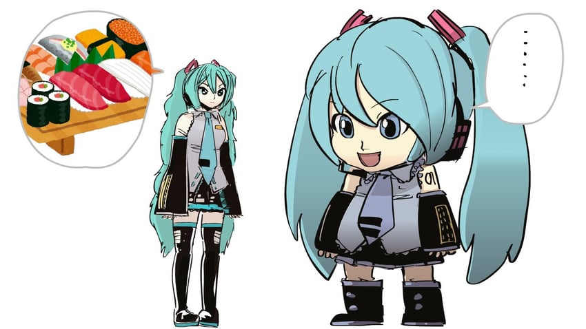 hatsune miku, mikudayo, and mikunano (vocaloid) drawn by nippori_honsha