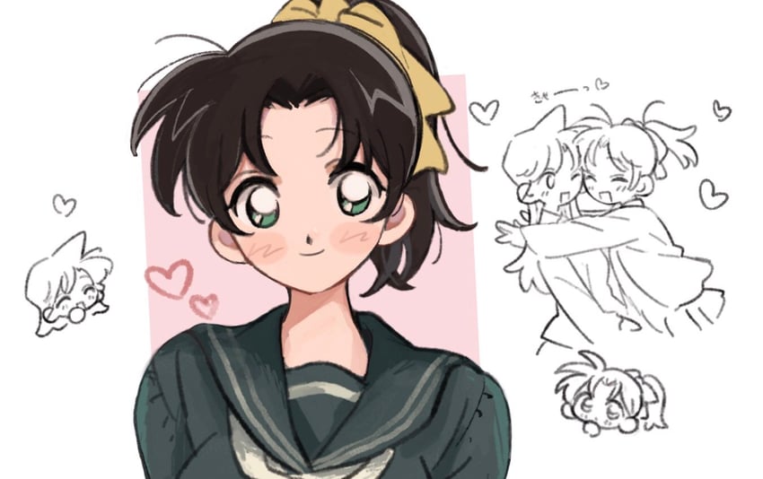 mouri ran and tooyama kazuha (meitantei conan) drawn by ba_ko