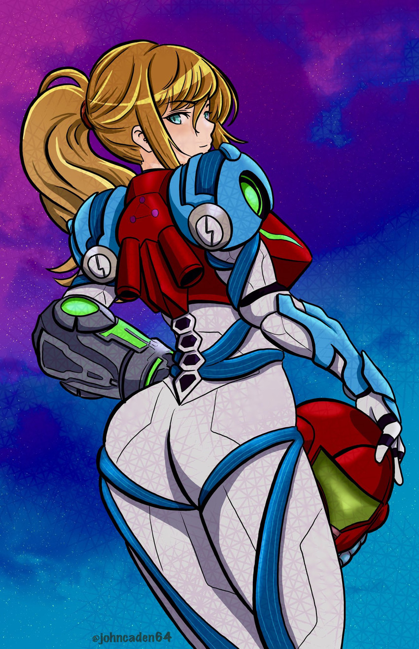 samus aran (metroid and 1 more) drawn by johncaden