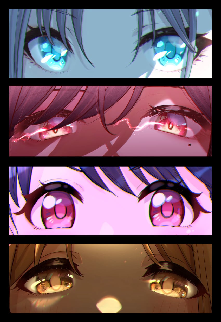 higuchi madoka, asakura toru, fukumaru koito, and ichikawa hinana (idolmaster and 1 more) drawn by tsukuda_hayato