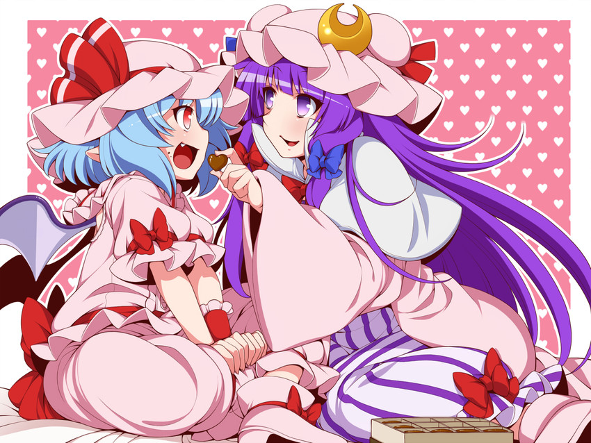 remilia scarlet and patchouli knowledge (touhou) drawn by eichi_yuu