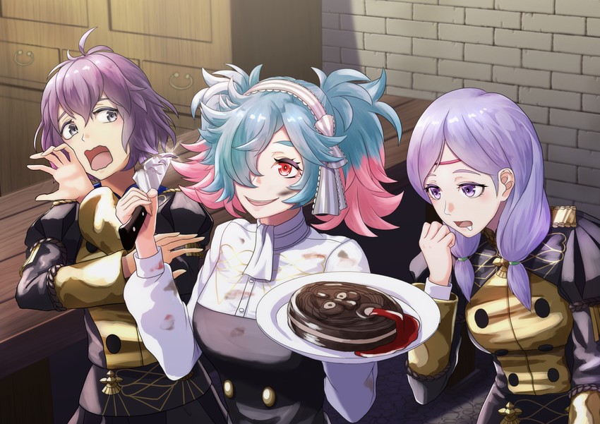 bernadetta von varley, ilyana, peri, and stoneborn (fire emblem and 3 more) drawn by sukkirito_(rangusan)