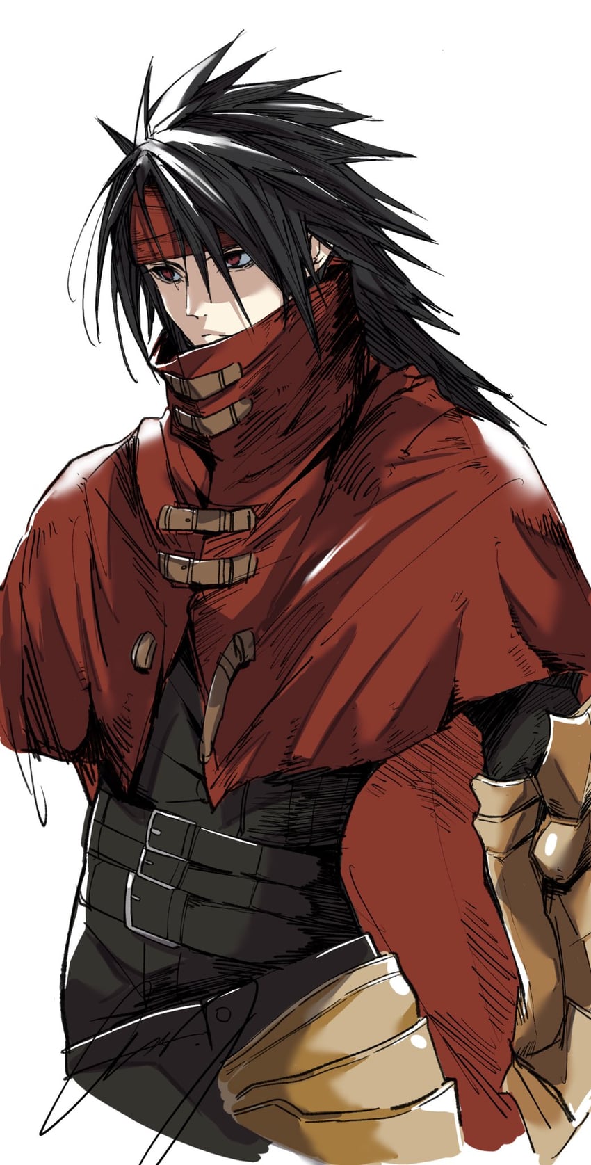 vincent valentine (final fantasy and 3 more) drawn by crazy02oekaki